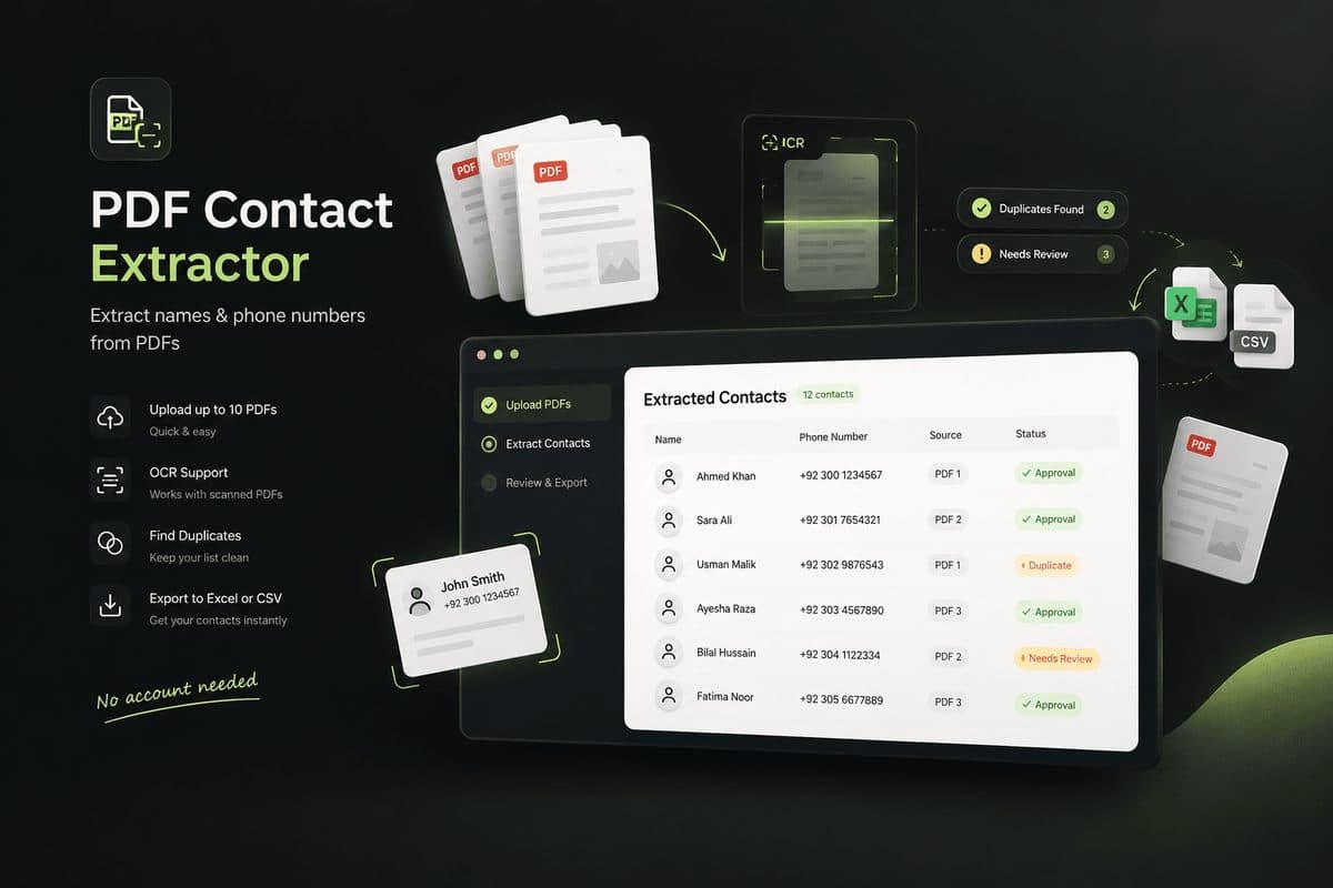 Pdf Contact Extractor