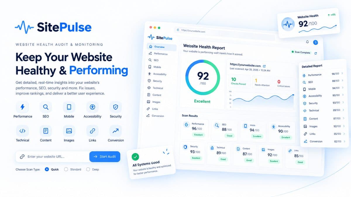 SitePulse — Website Health Audit & Monitoring